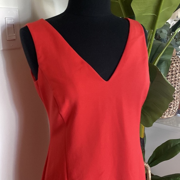 Zara Orange Sleeveless Dress Mid-Length - Picture 2 of 9